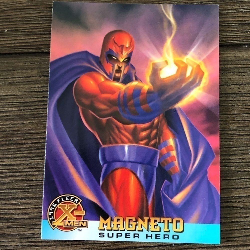 X-men ’96 Fleer trading card: Magneto (Super Hero) #55